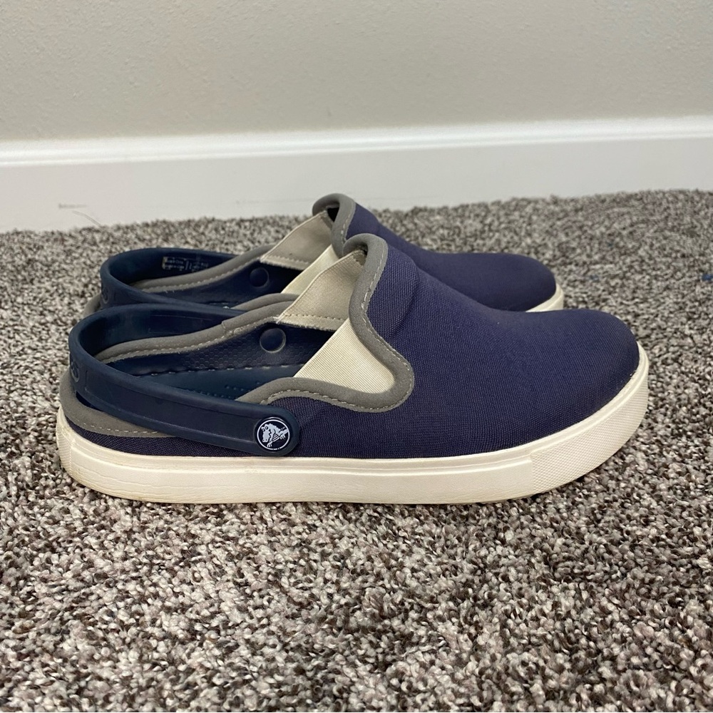 Crocs Citilane Clog Slip On Sandal Blue White Women's 7